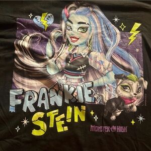 Mattel Monster High Frankie Stein Short Sleeve Black T-Shirt. Worn once.